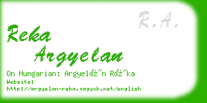reka argyelan business card